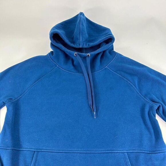 Athleta Poseidon Blue Sundown Hoodie Kangaroo Pocket Size M Womens Sweatshirt - Picture 3 of 10